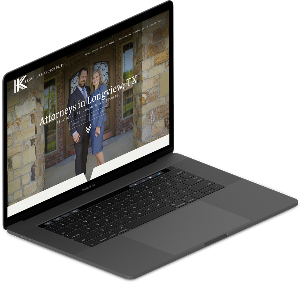 Responsive website on laptop
